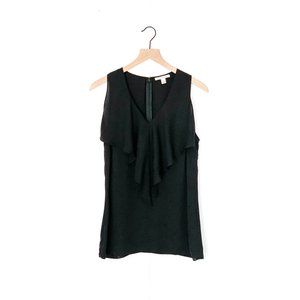 BANANA REPUBLIC black ruffle sleeveless top 10
